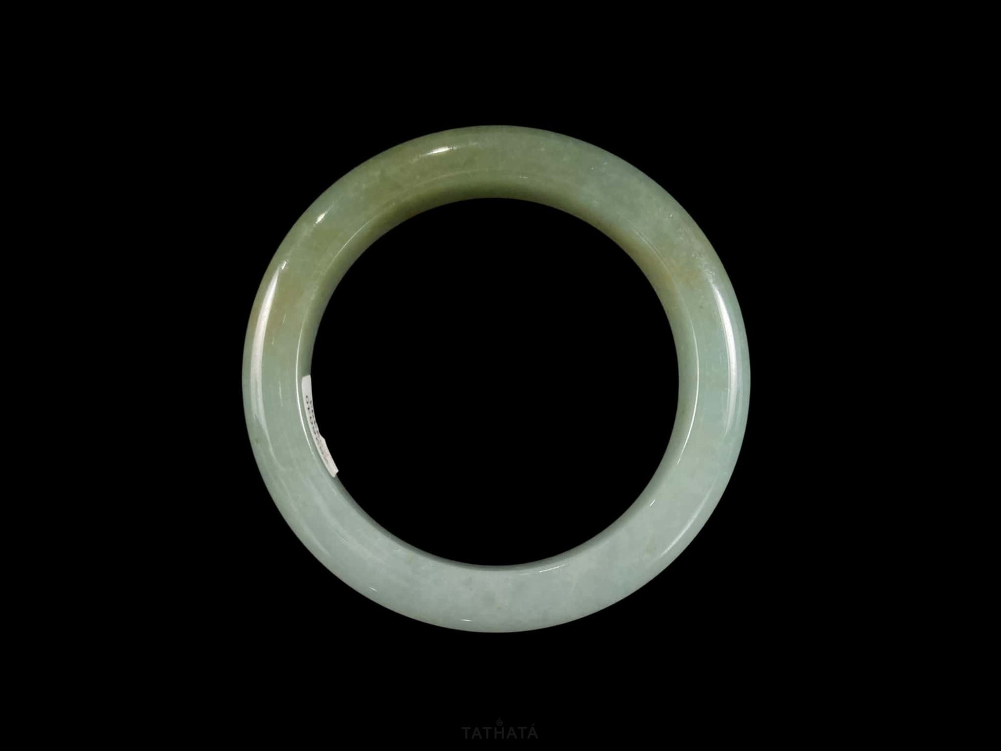 Green Clad Mist Veiled Ravine · Nature Burmese Jadeite Peace Bangle (58mm)