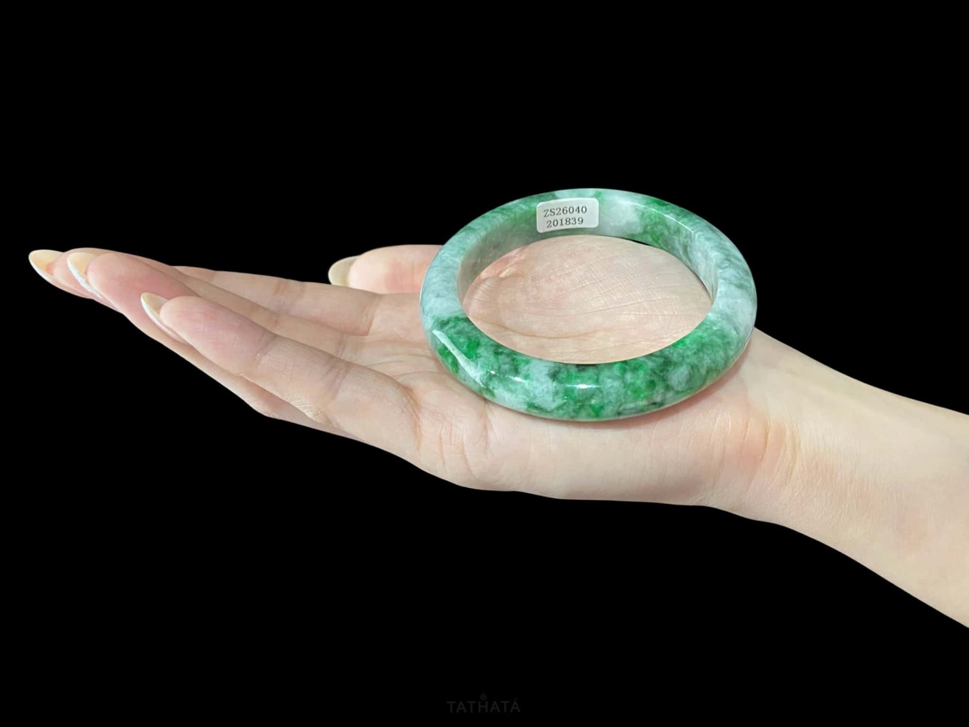 A azure dragon white tiger bangle jungle green cloud vein peace bangle.