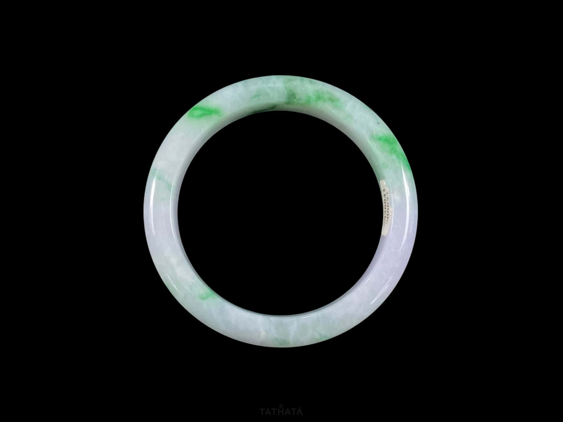 Purple Mist Emerald Shadows · Nature Burmese Jadeite Peace Bangle (61mm)