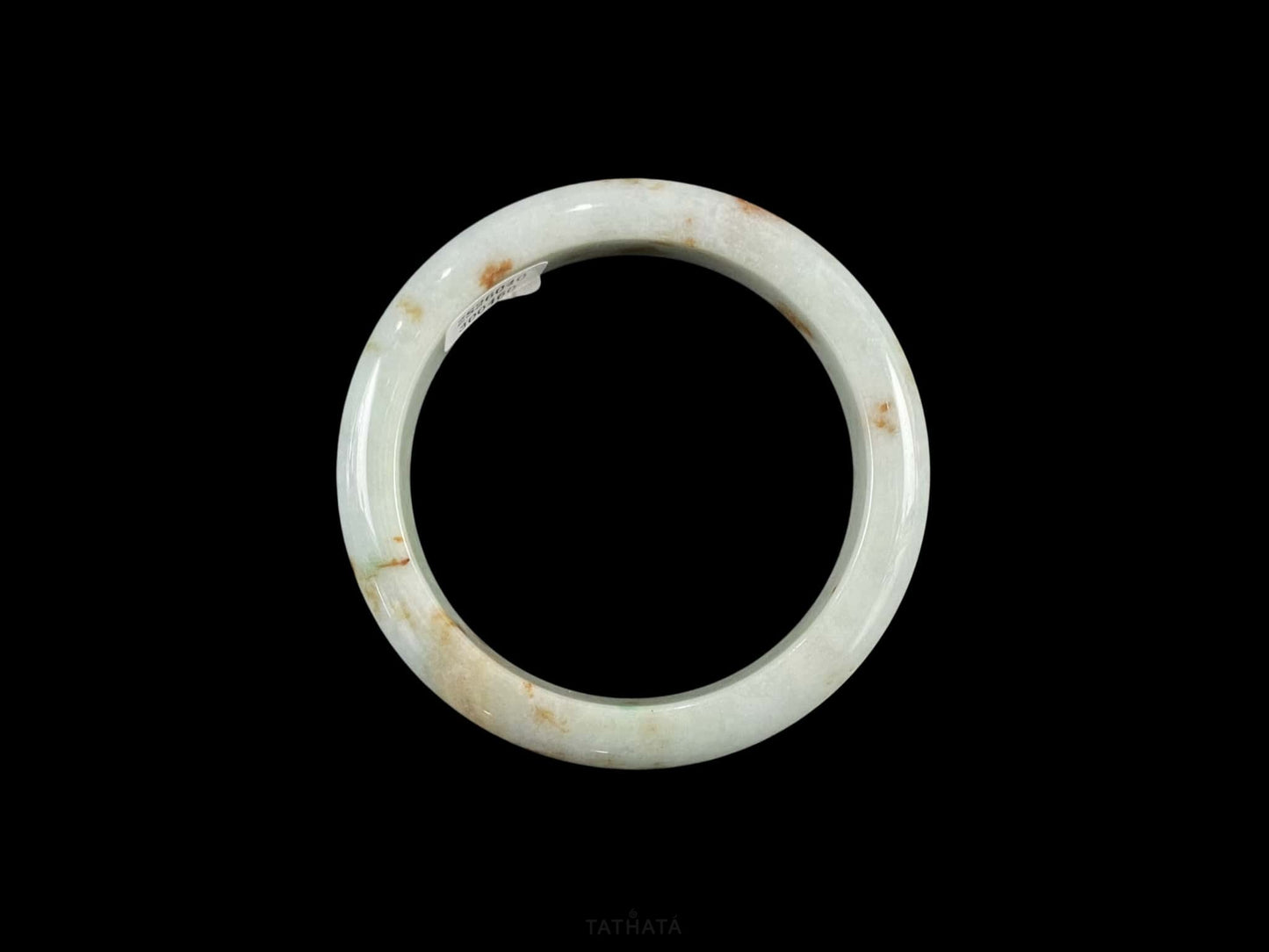Soft Celadon Ochre · Nature Burmese Jadeite Peace Bangle