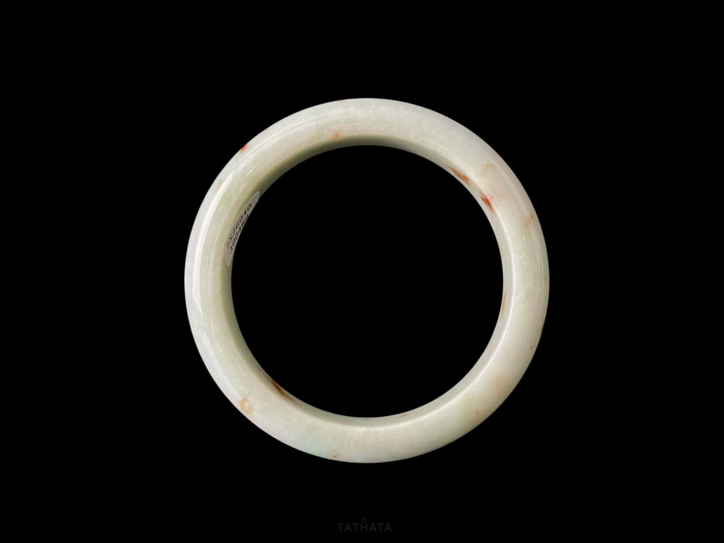 Cloud With Scattered Red Dots · Nature Burmese Jadeite Peace Bangle