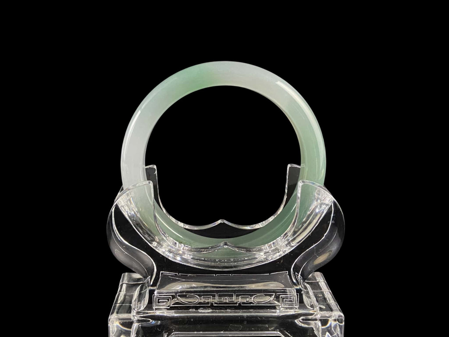 A mint gradient veil jadeite bangle.