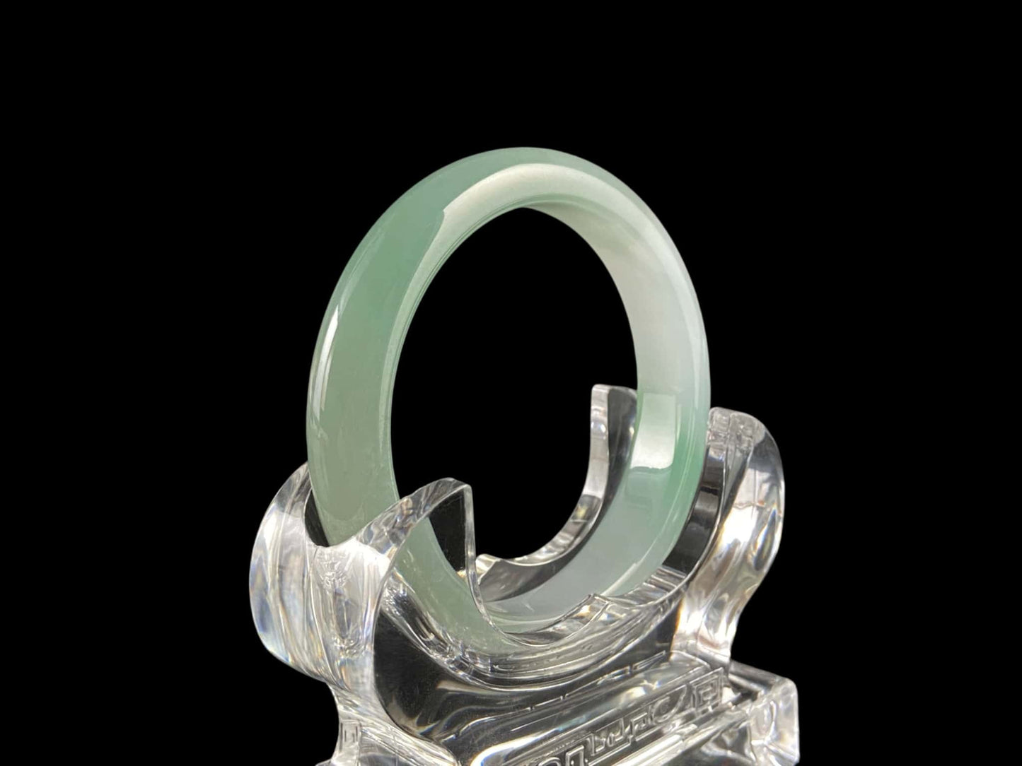 A mint gradient veil jadeite bangle.