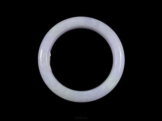 Purple Mist Moon Veil · Nature Burmese Jadeite Peace Bangle（54mm）
