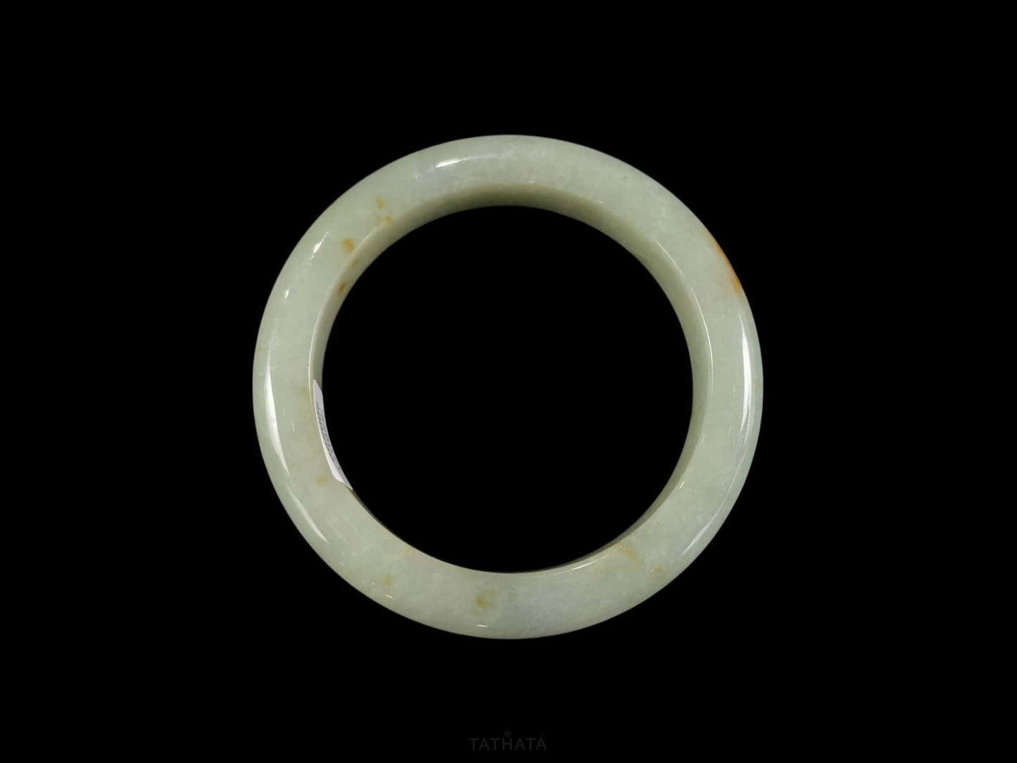 Celadon Golden Flecks · Nature Burmese Jadeite Peace Bangle