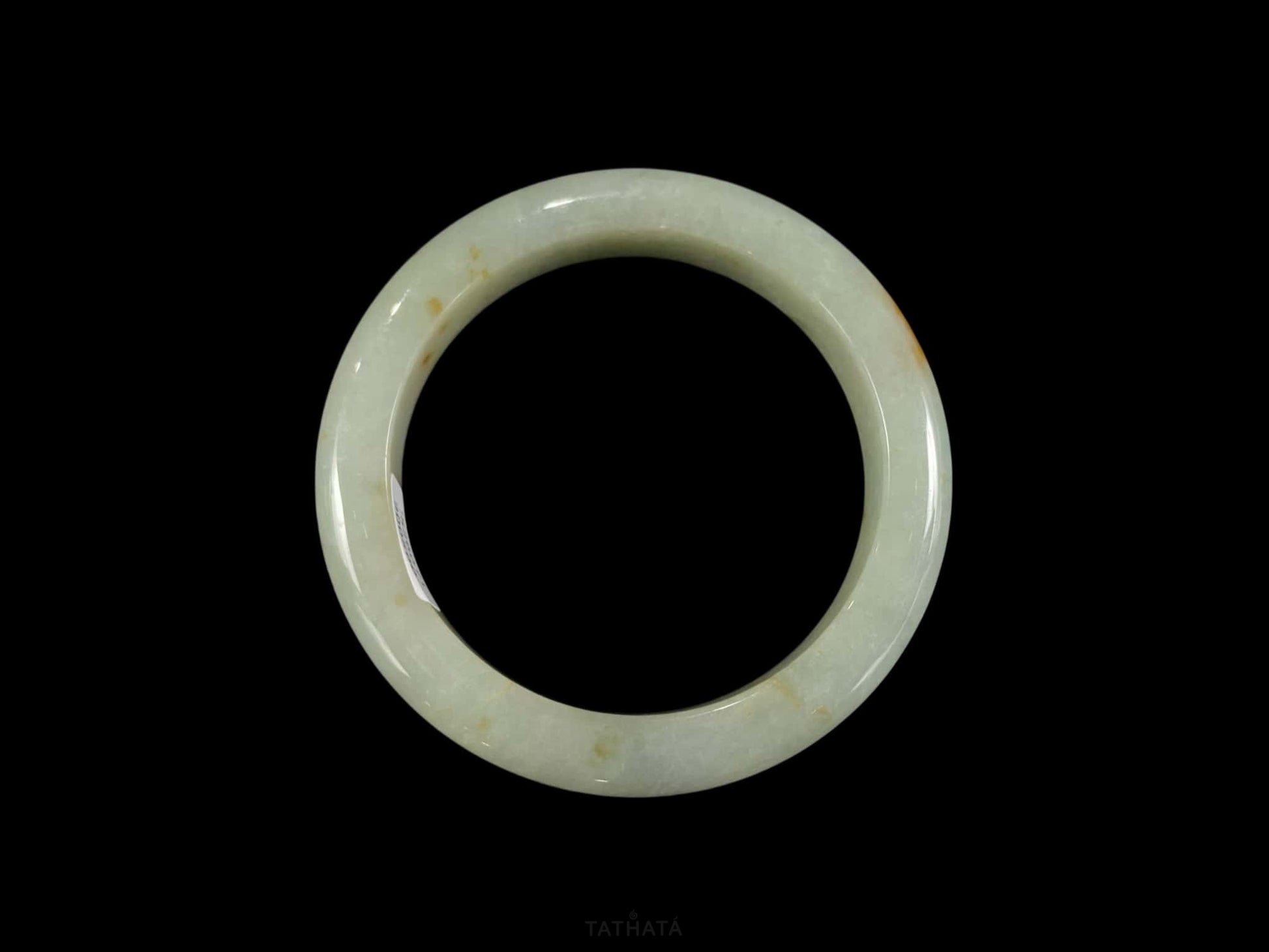 Celadon Golden Flecks · Nature Burmese Jadeite Peace Bangle