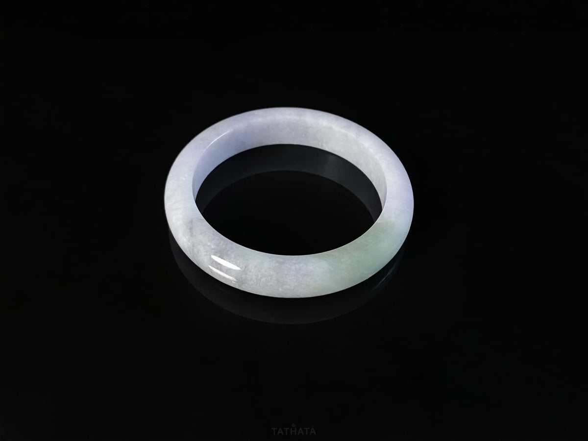 Limited Stock 🌫️ Gentle Lavender Mist · Nature Burmese Jadeite Peace Bangle