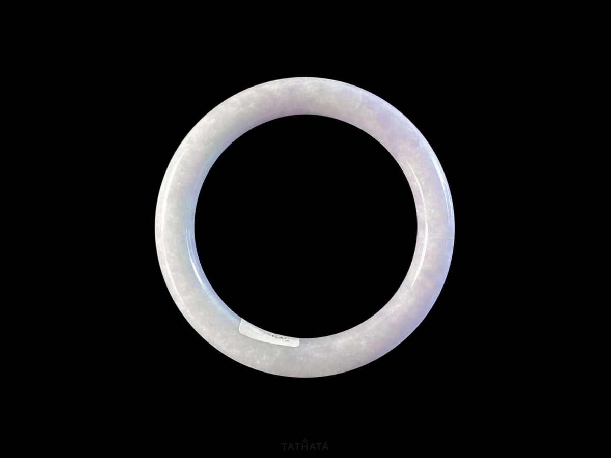 Moon Bloom Purple · Nature Burmese Jadeite Round Bangle