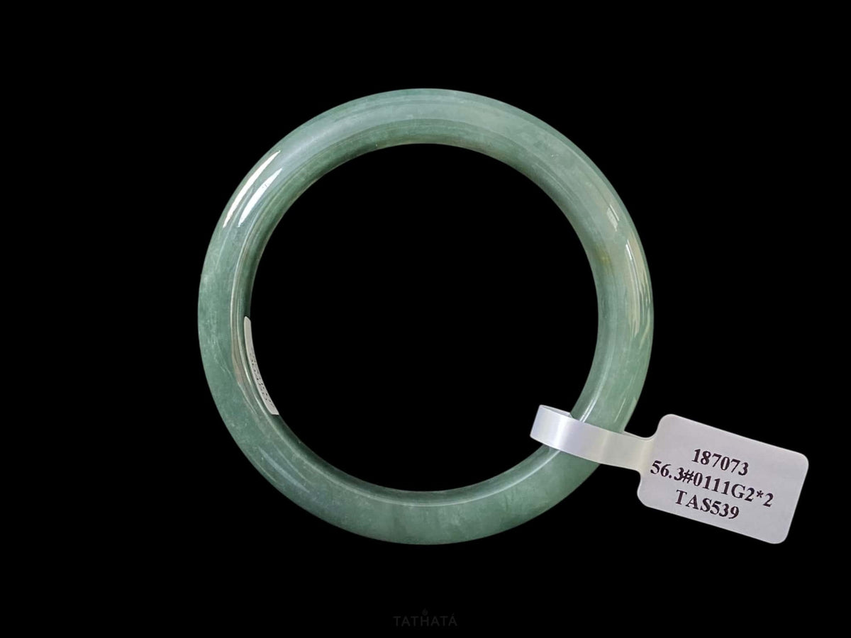 Best Selling 💚 Silent Wave Green Sheen · Nature Burmese Jadeite Peace Bangle