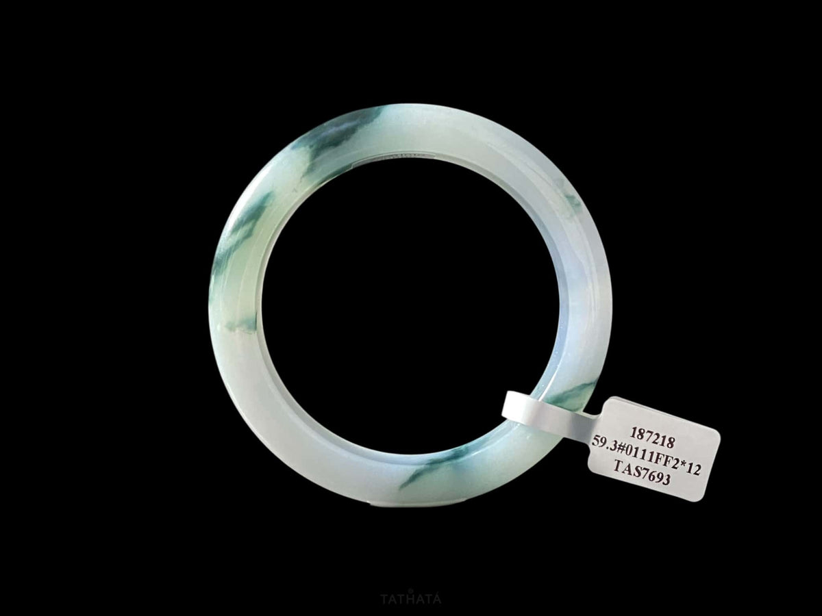 Cloud Brook · Nature Burmese Jadeite Peace Bangle