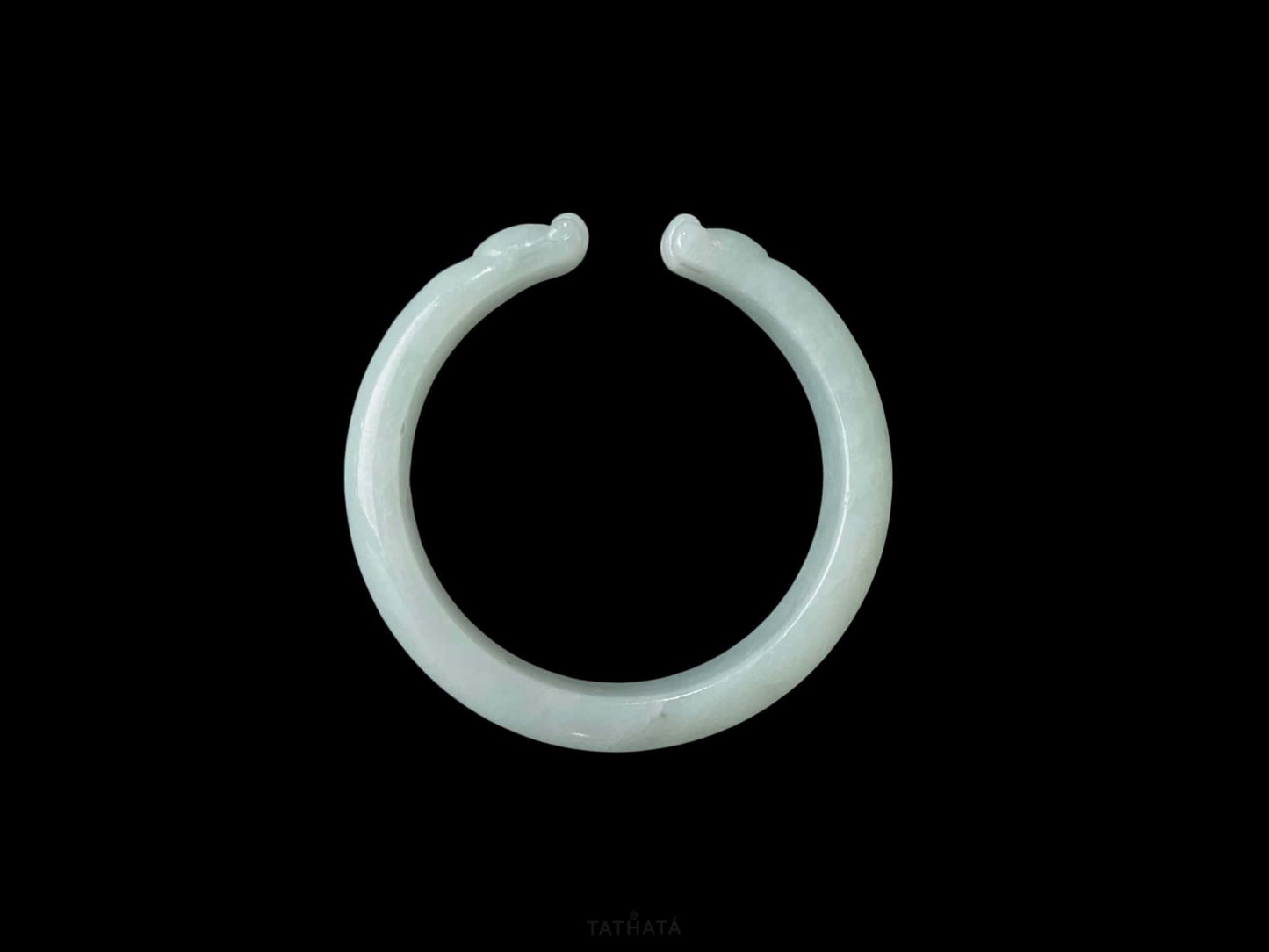 Morning Mist Green · Nature Burmese Jadeite Peace Bangle