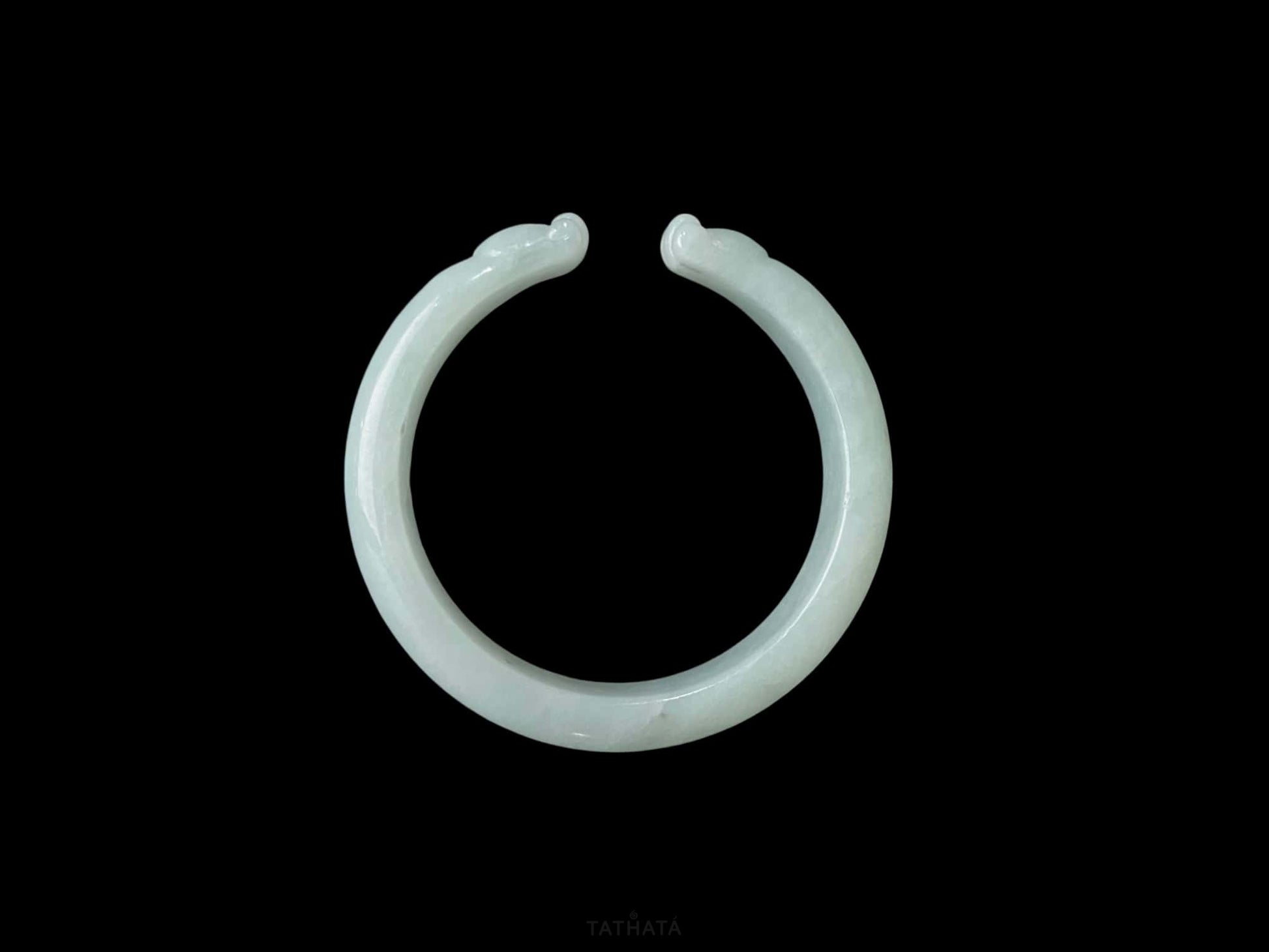 Morning Mist Green · Nature Burmese Jadeite Peace Bangle
