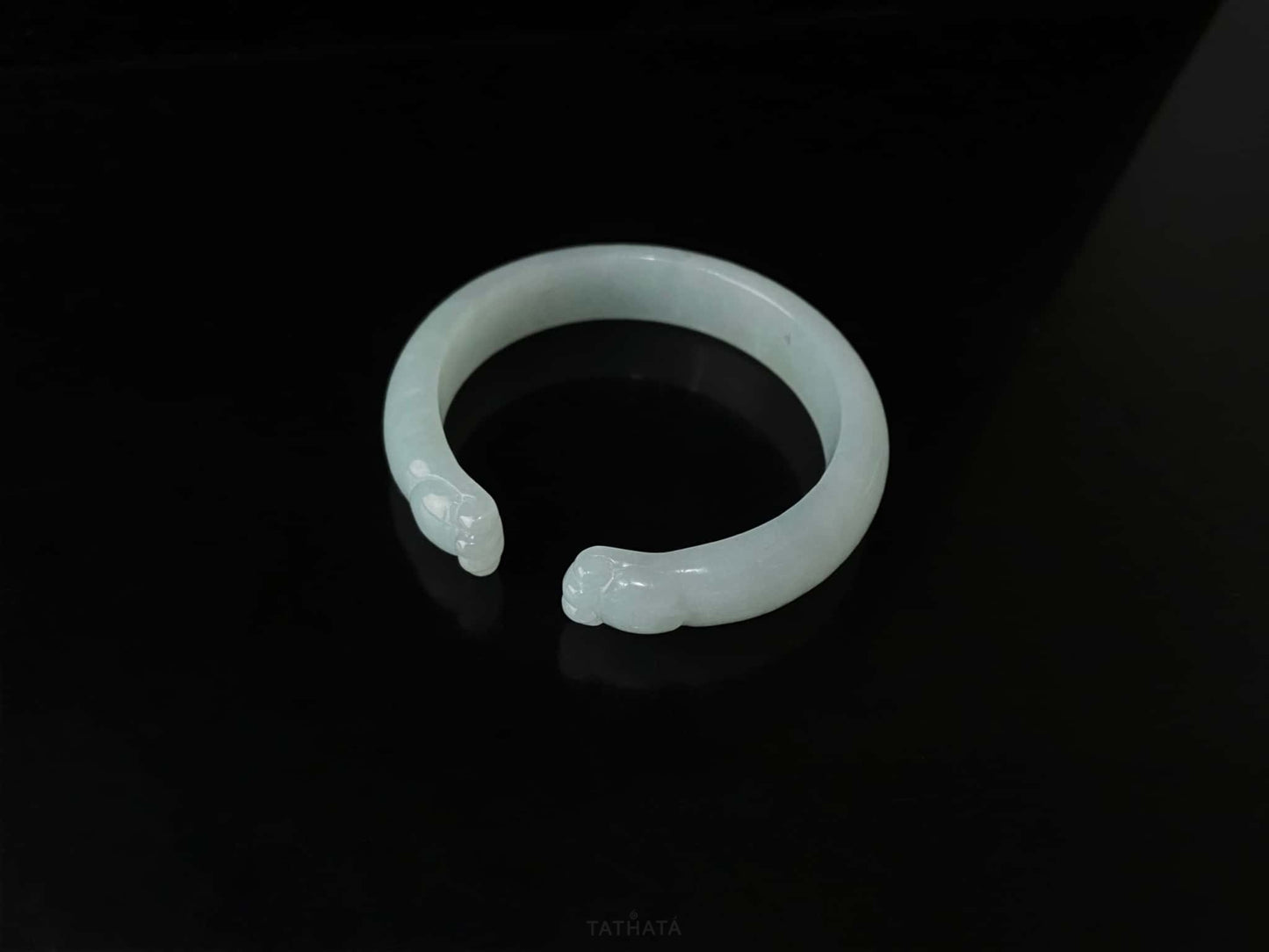 Morning Mist Green · Nature Burmese Jadeite Peace Bangle