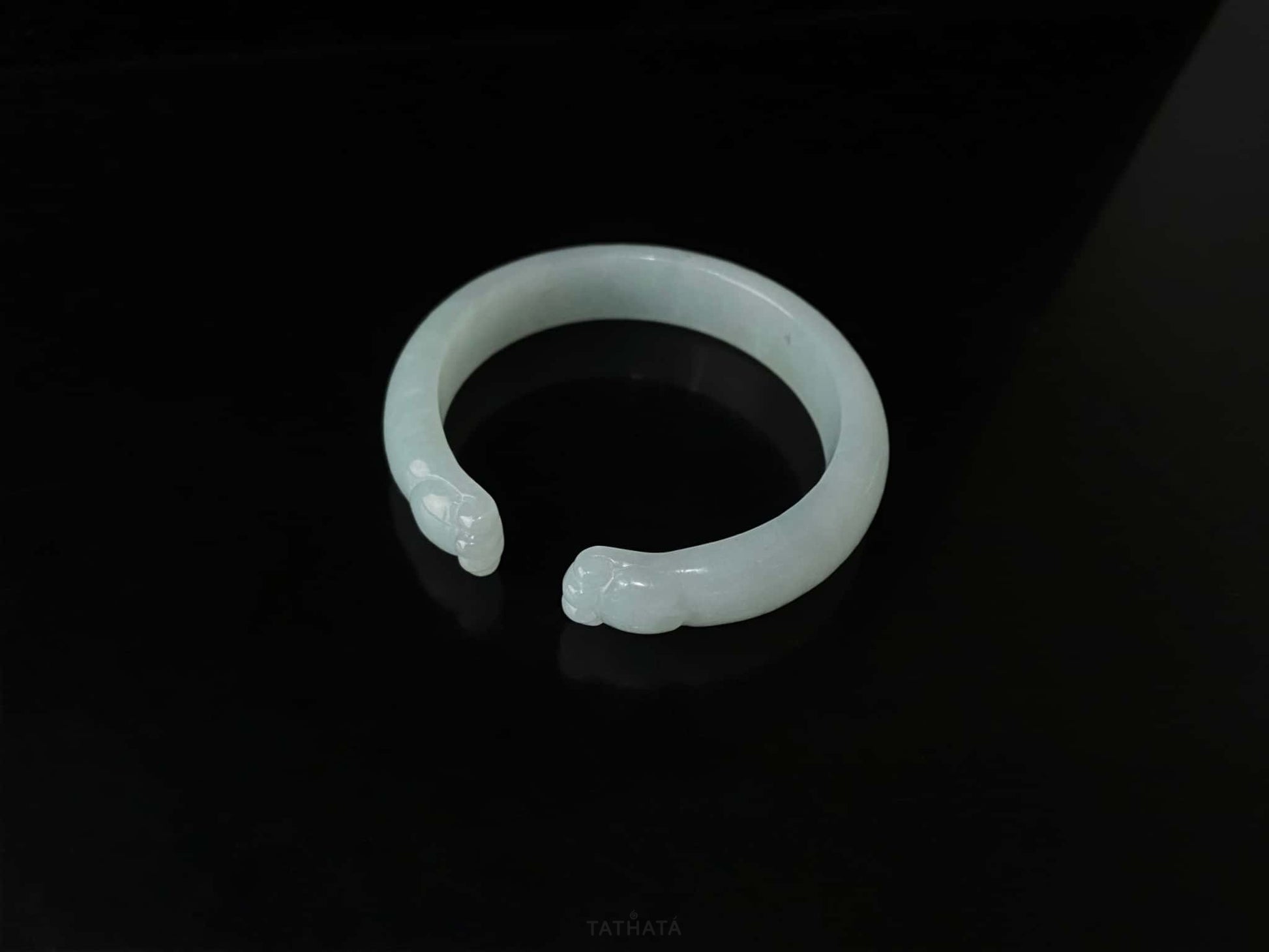 Morning Mist Green · Nature Burmese Jadeite Peace Bangle