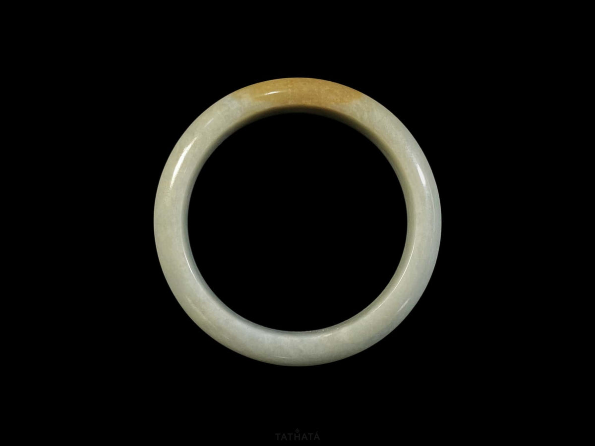 Gilded Blush Cream · Nature Burmese Jadeite Peace Bangle 