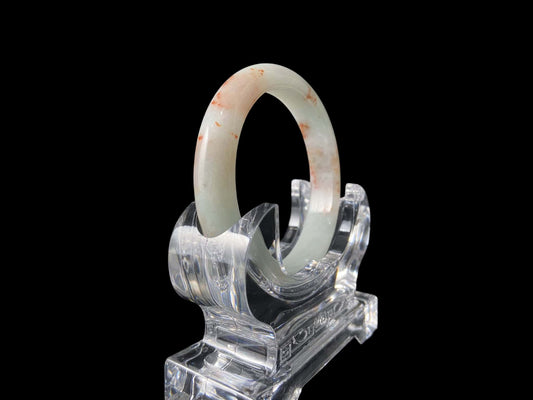 A pale spring green mist jadeite bangle.