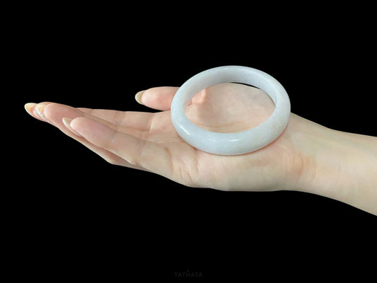 A ivory mist veil jadeite bangle.