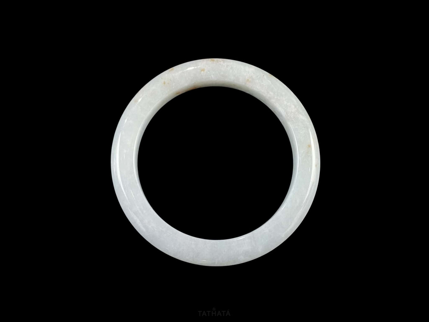 Golden Spots Beneath The Mist · Nature Burmese Jadeite Peace Bangle
