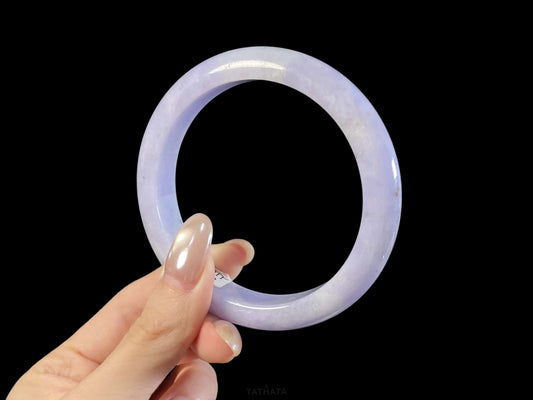 Best Selling 🔥 Soft Misty Lavender · Nature Burmese Jadeite Peace Bangle