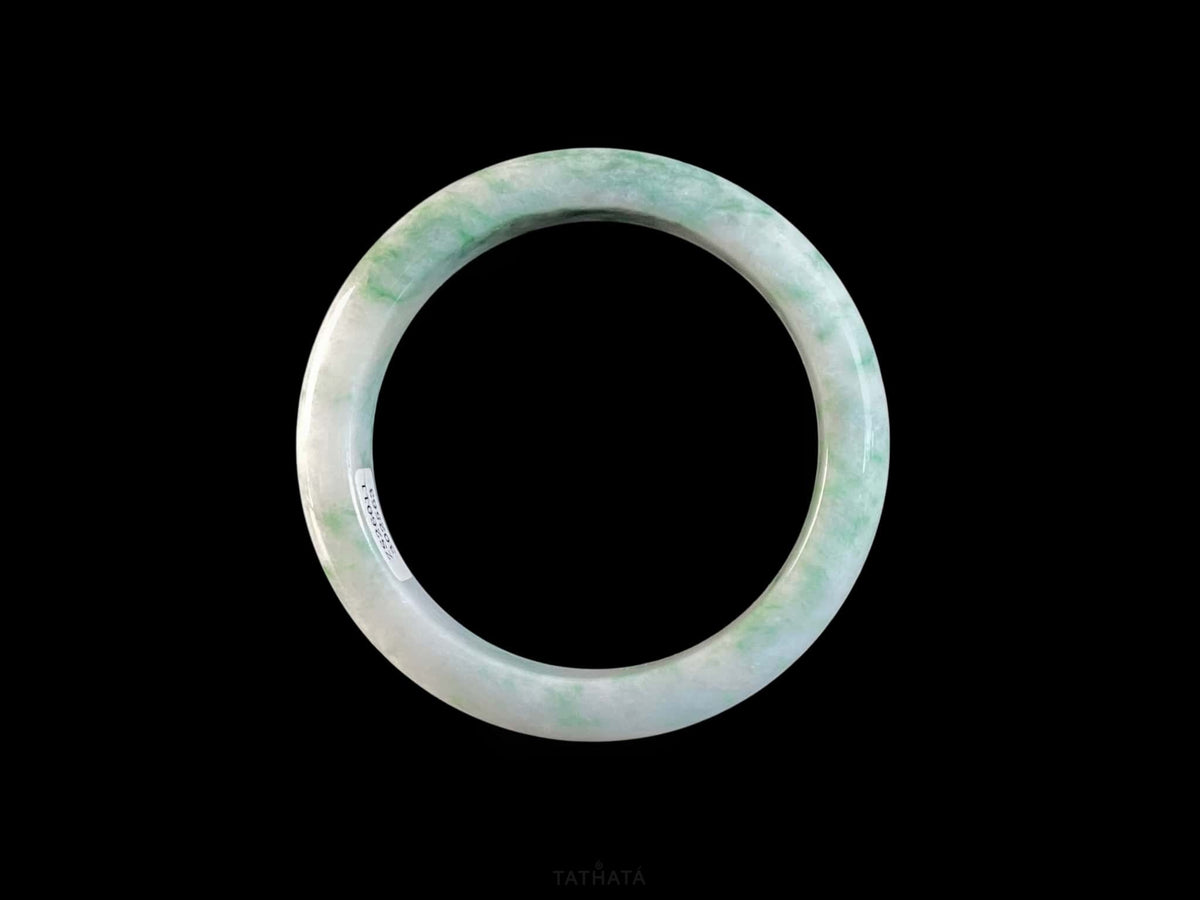 Breeze Wisp Green · Nature Burmese Jadeite Peace Bangle