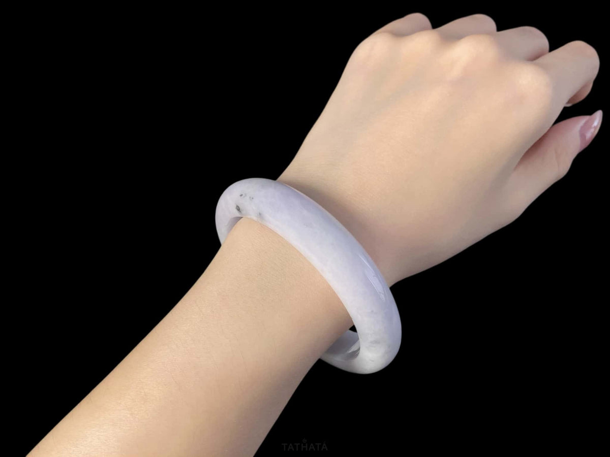 Most Popular 💜 Light Lavender · Nature Burmese Jadeite Peace Bangle