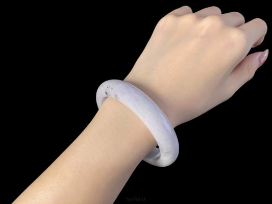 Most Popular 💜 Light Lavender · Nature Burmese Jadeite Peace Bangle