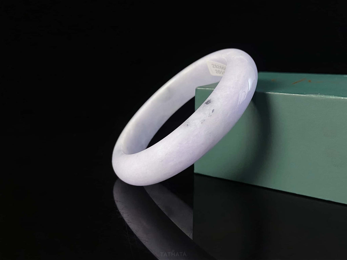 Most Popular 💜 Light Lavender · Nature Burmese Jadeite Peace Bangle