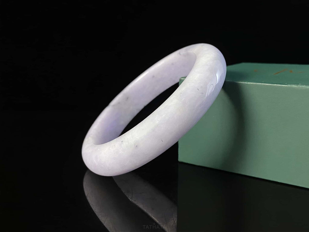 Most Popular 💜 Light Lavender · Nature Burmese Jadeite Peace Bangle