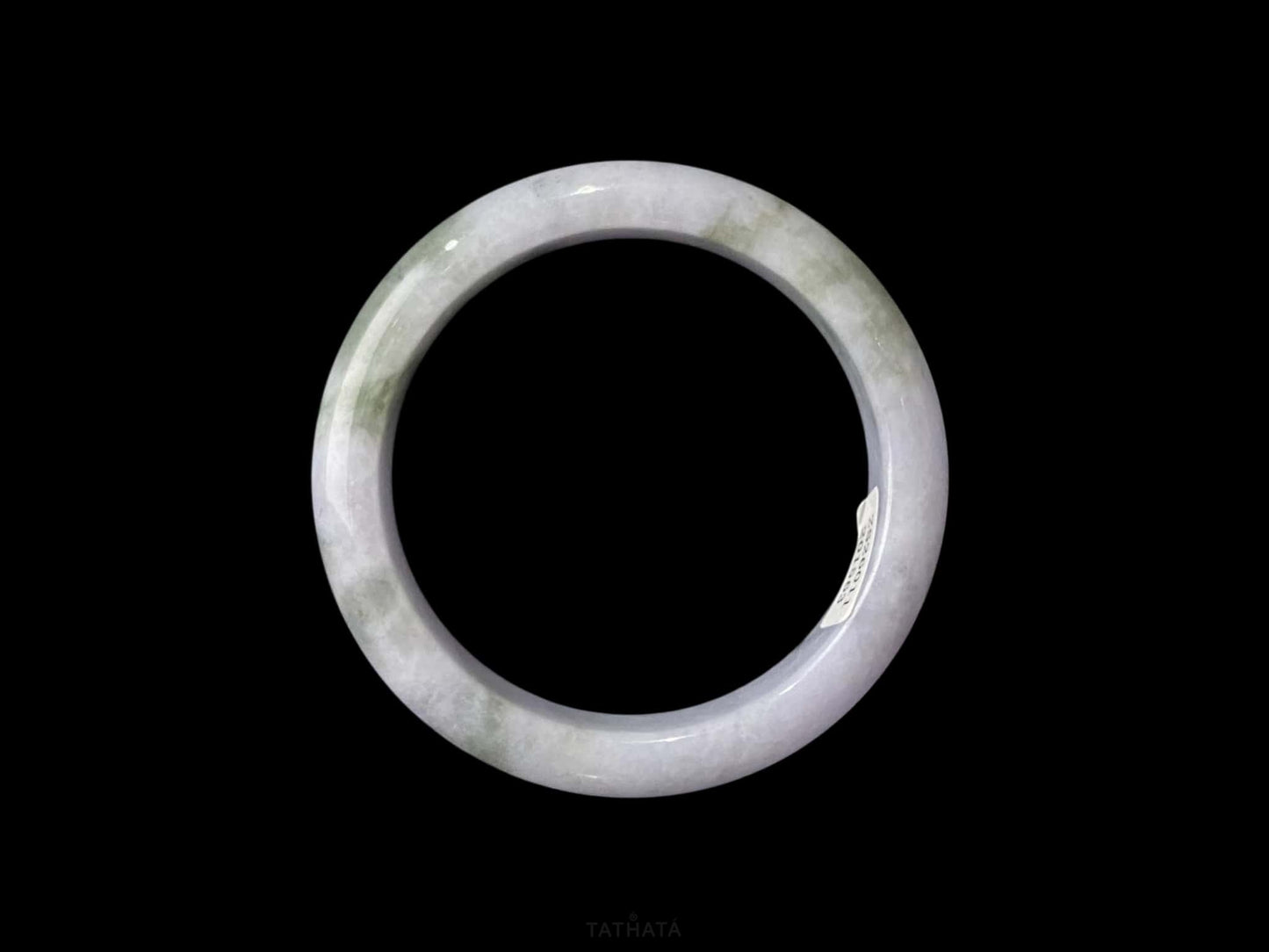 A violet cloud sprout jadeite bangle.