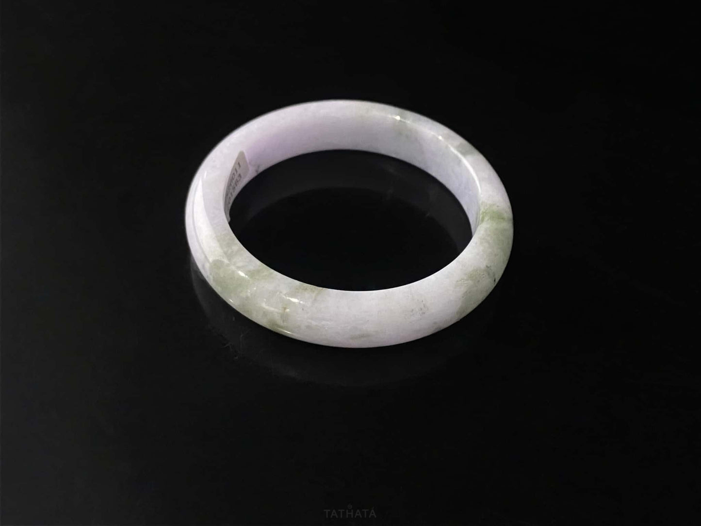 A violet cloud sprout jadeite bangle.