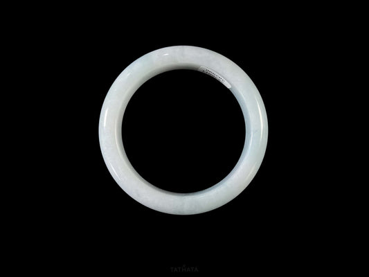 Dreamy Misty Blue · Nature Burmese Jadeite Peace Bangle