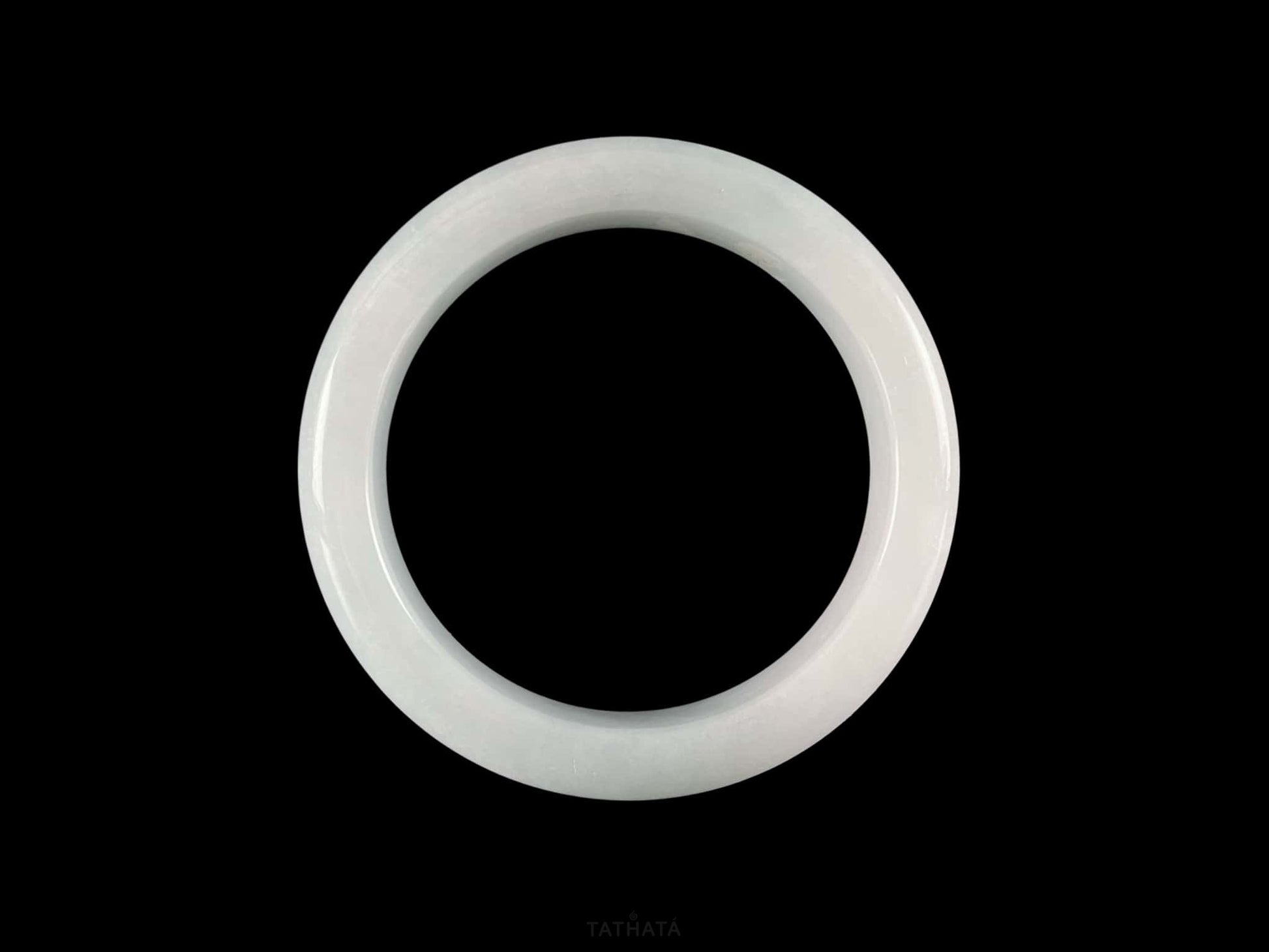 A sky blue mist jadeite bangle.
