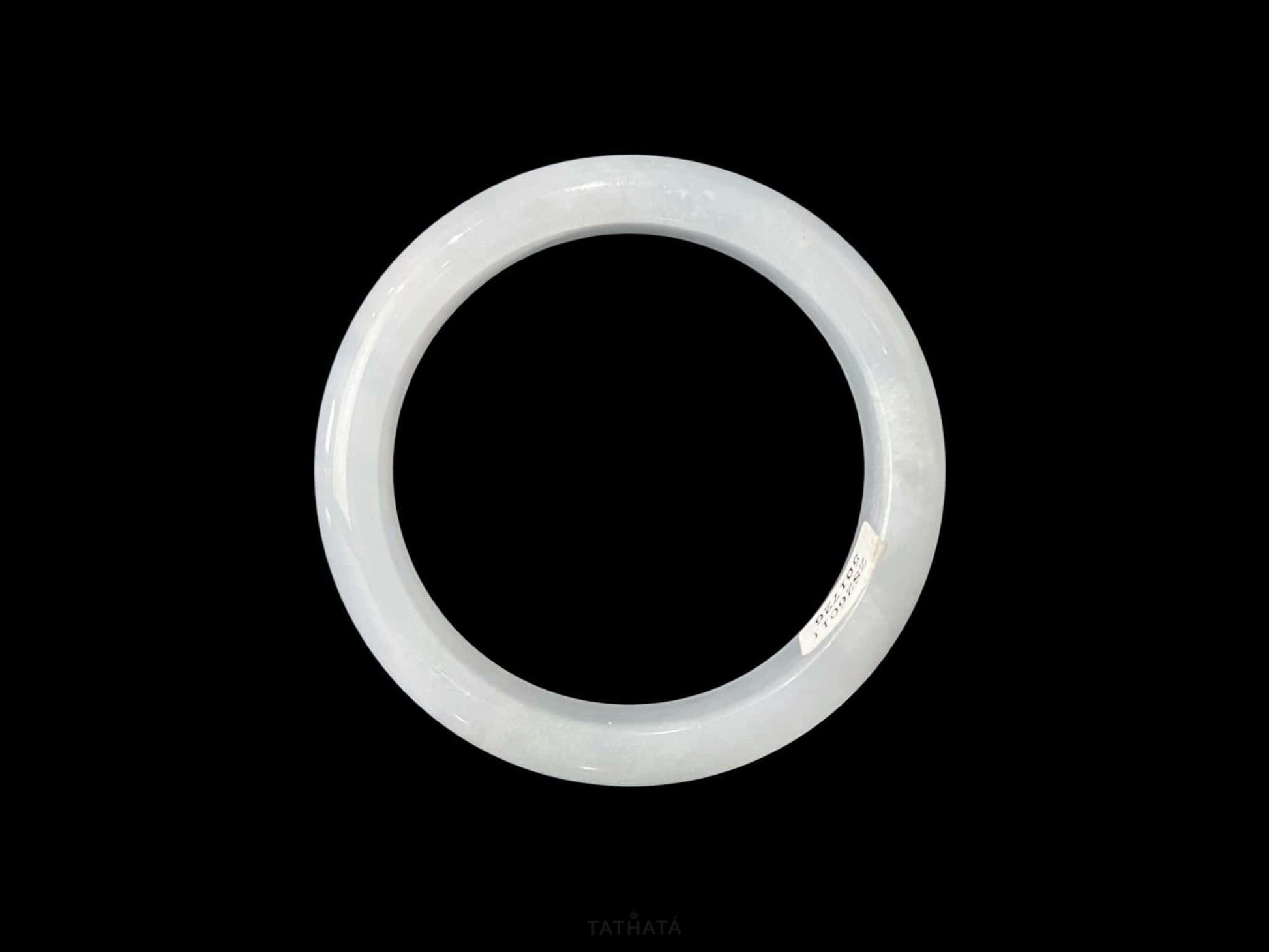 A milky white mist jadeite bangle.