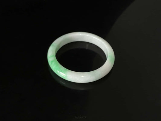 A ivory sprout sheen jadeite bangle.