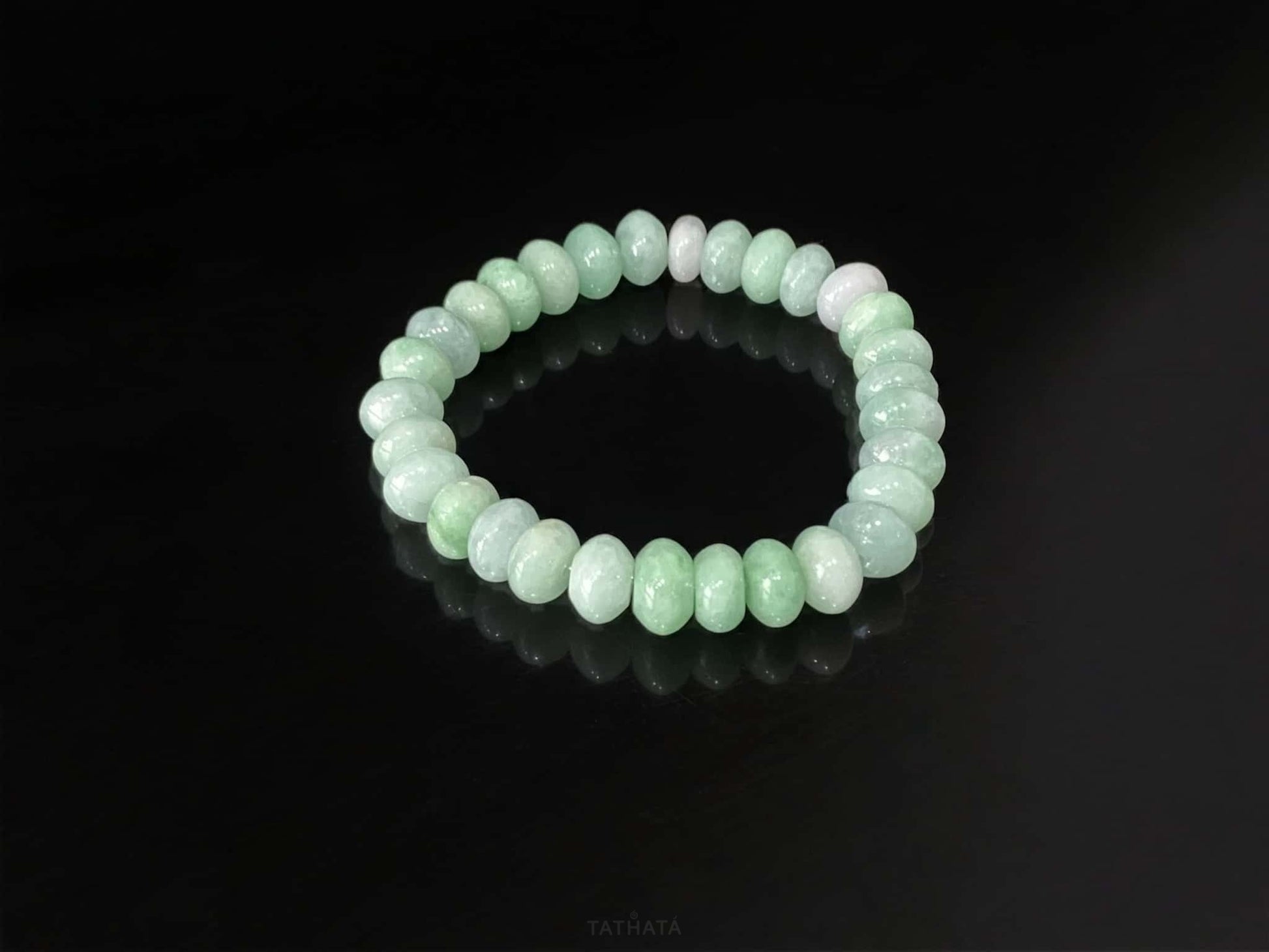 Tender Apple Green · Nature Burmese Jadeite Beads Bracelet
