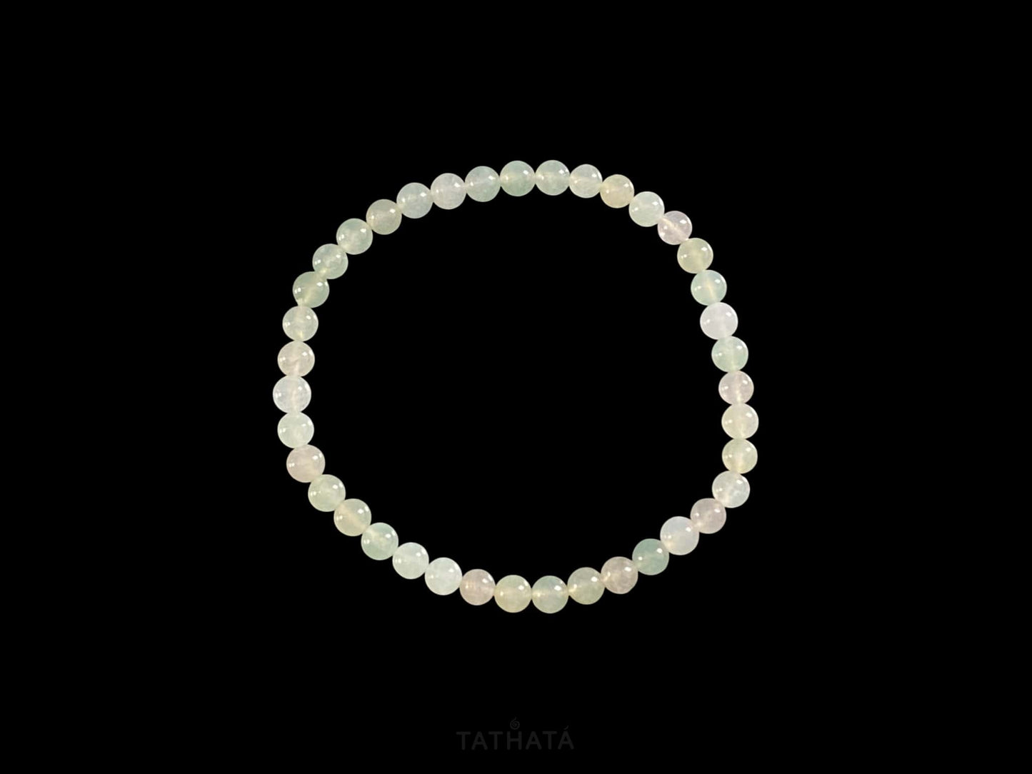 A watercolor mint blush jadeite Beads bracelet.