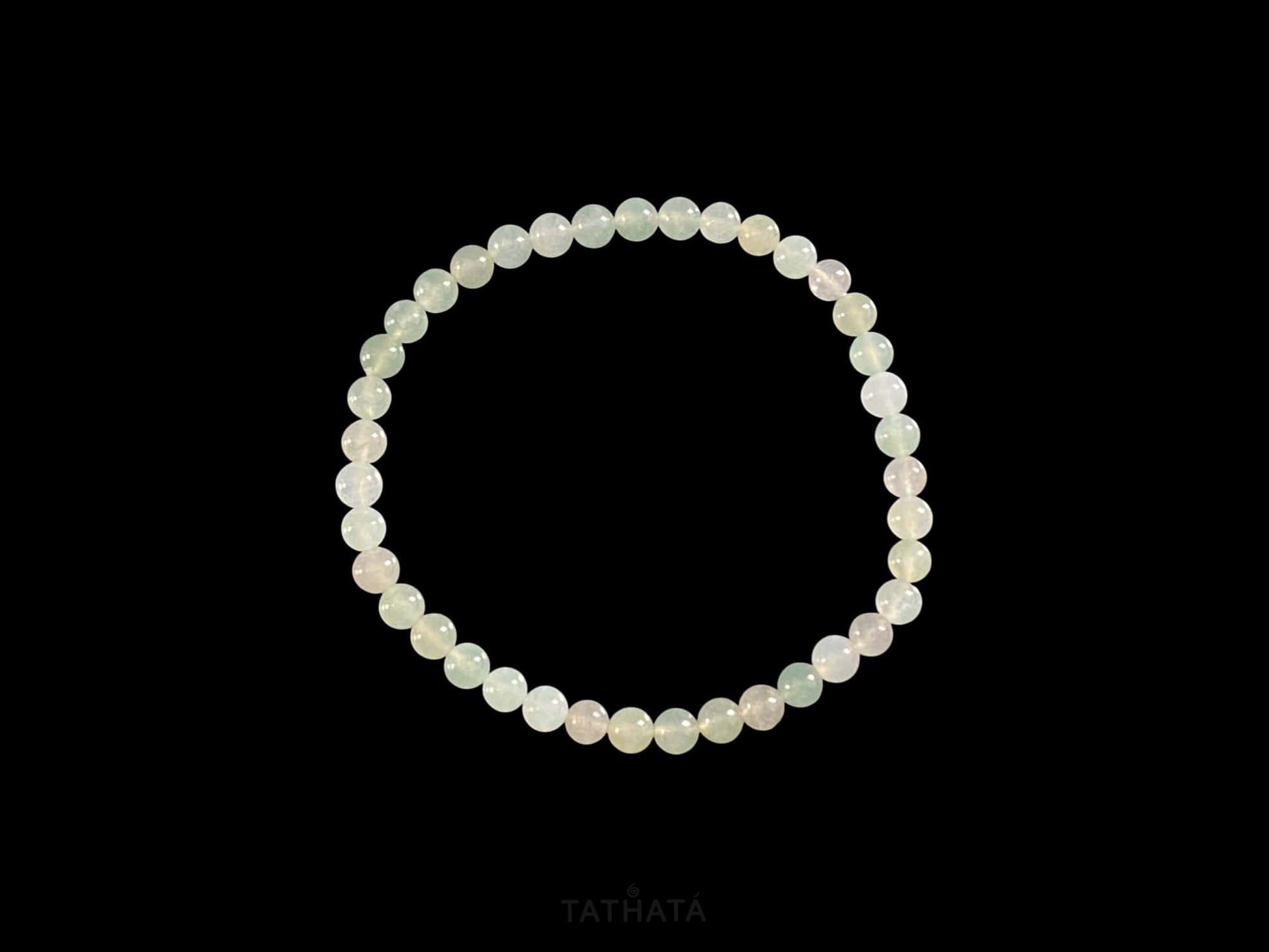 A watercolor mint blush jadeite Beads bracelet.