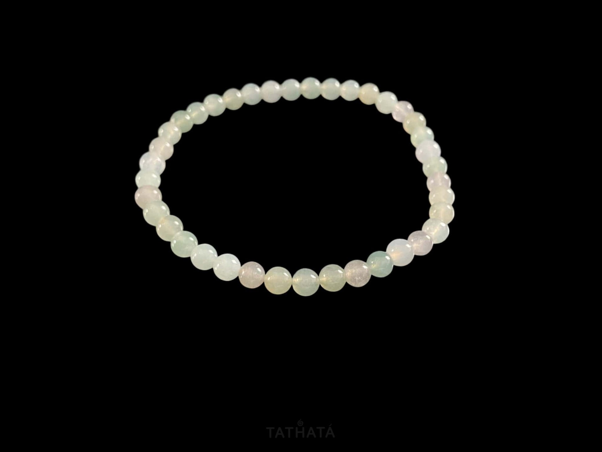 A watercolor mint blush jadeite Beads bracelet.