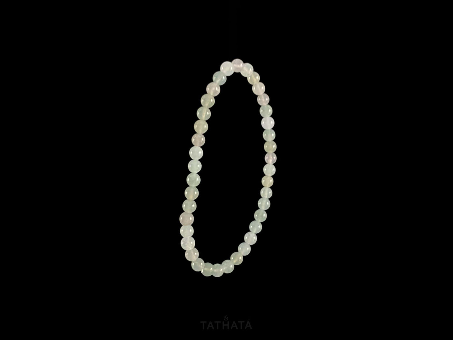 A watercolor mint blush jadeite Beads bracelet.