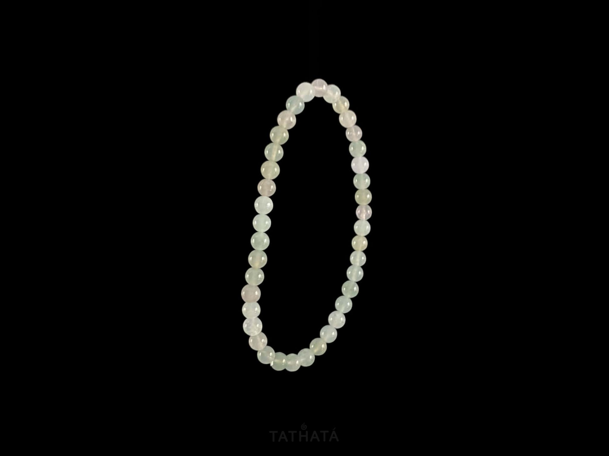 A watercolor mint blush jadeite Beads bracelet.
