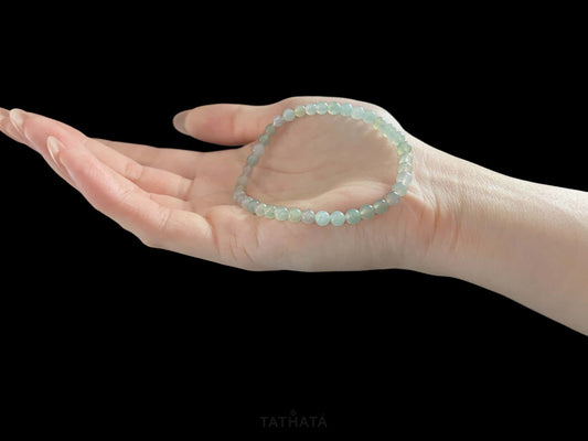 A watercolor mint blush jadeite Beads bracelet.