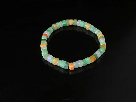 High Repeat Purchas | Auspicious Three Color · Nature Burmese Jadeite Beads Bracelet