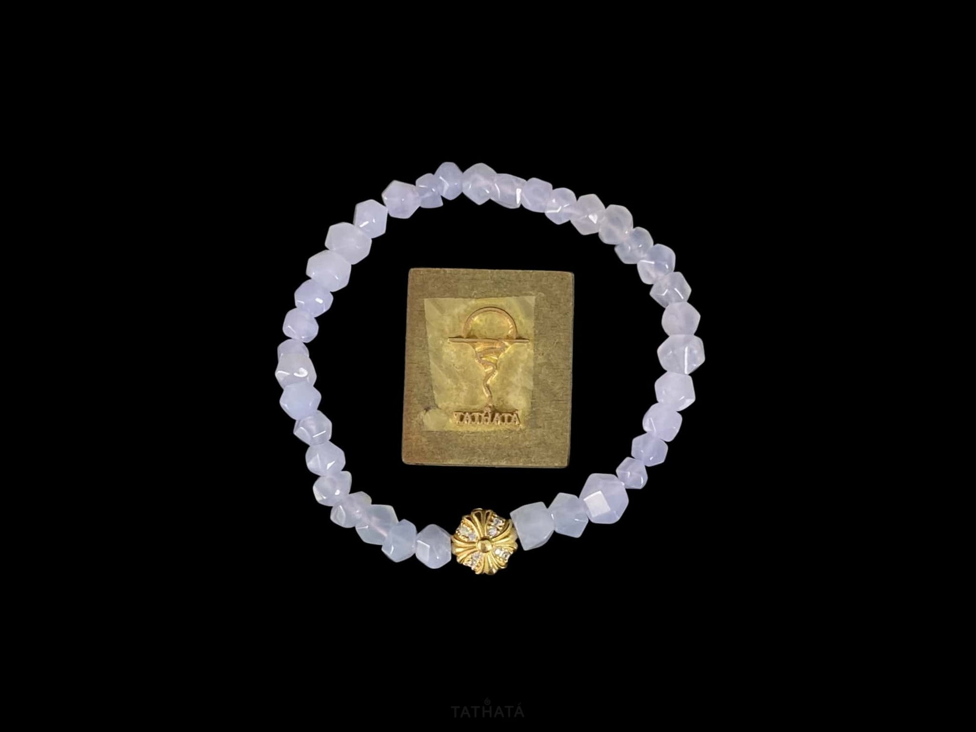 Moon Haze Icy Violet · Nature Burmese Jadeite Bracelet