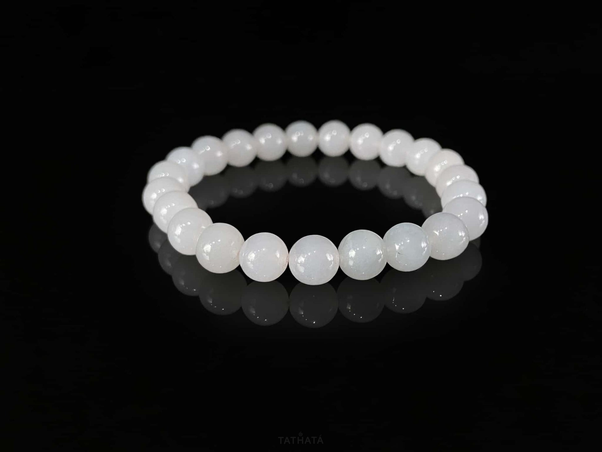 Milky Frost Mist Luminance · Nature Burmese Jadeite Bracelet
