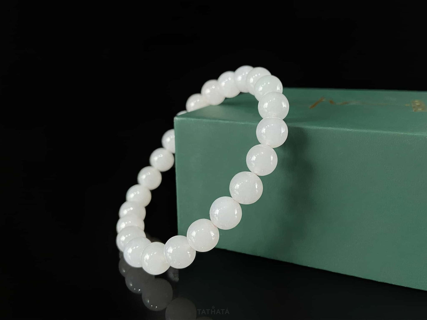 Milky Frost Mist Luminance · Nature Burmese Jadeite Bracelet
