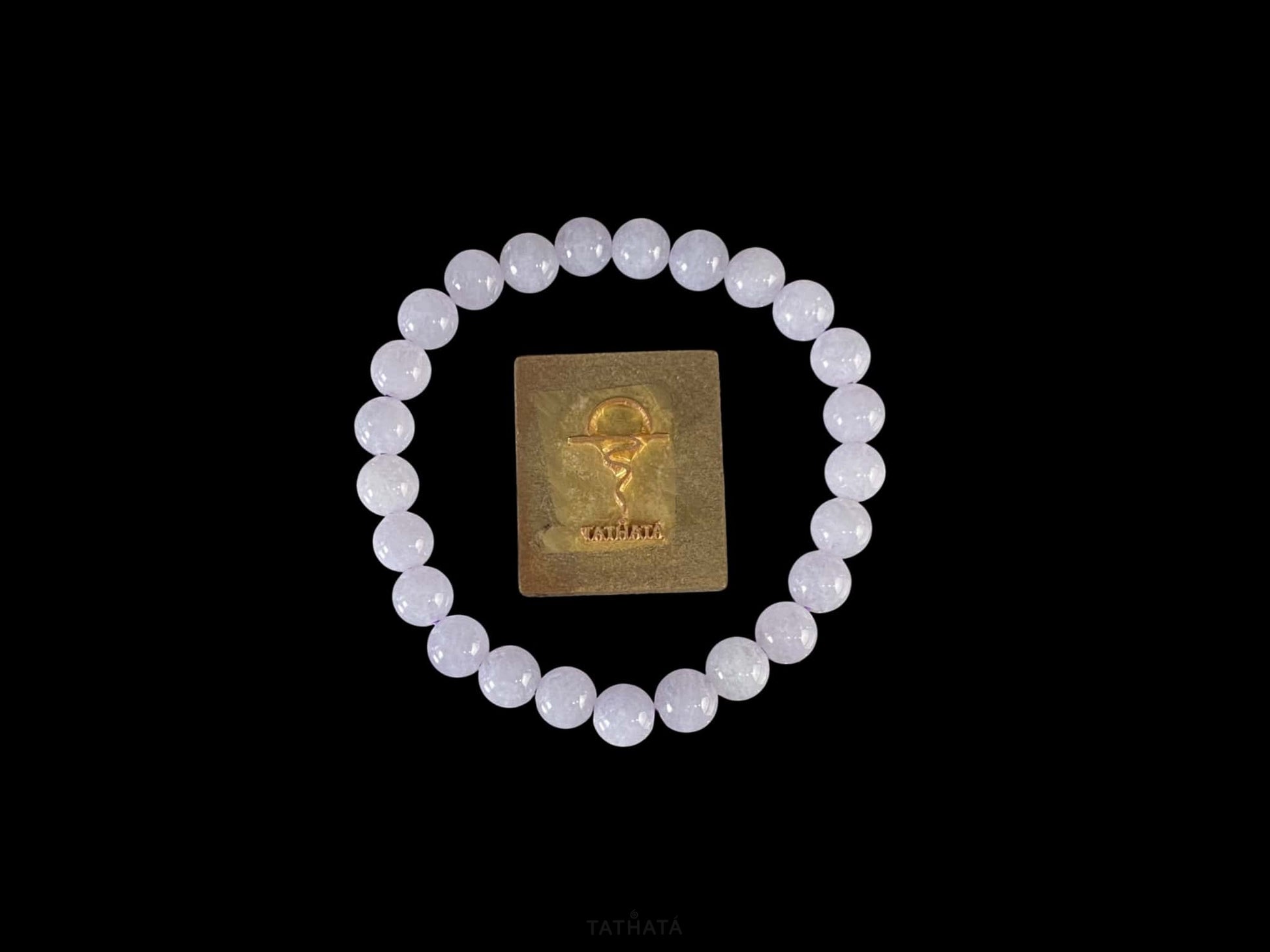 Lavender‑Frost Pale Lilac · Nature Burmese Jadeite Bracelet