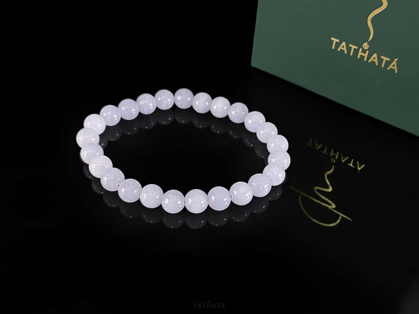 Lavender‑Frost Pale Lilac · Nature Burmese Jadeite Bracelet