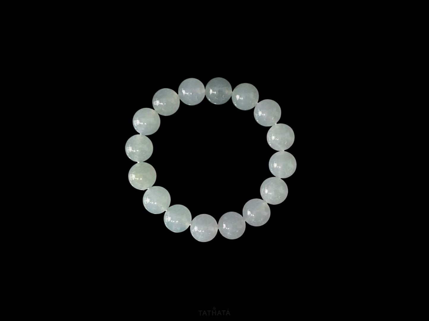 Clear Skies White · Nature Burmese Jadeite Beads Bracelet