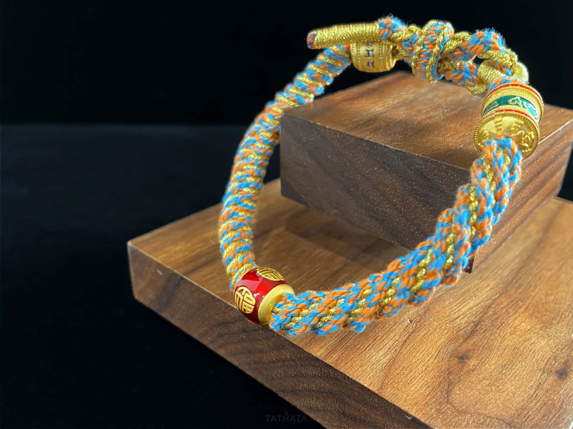 A mantra fortune woven tibetan bracelet.