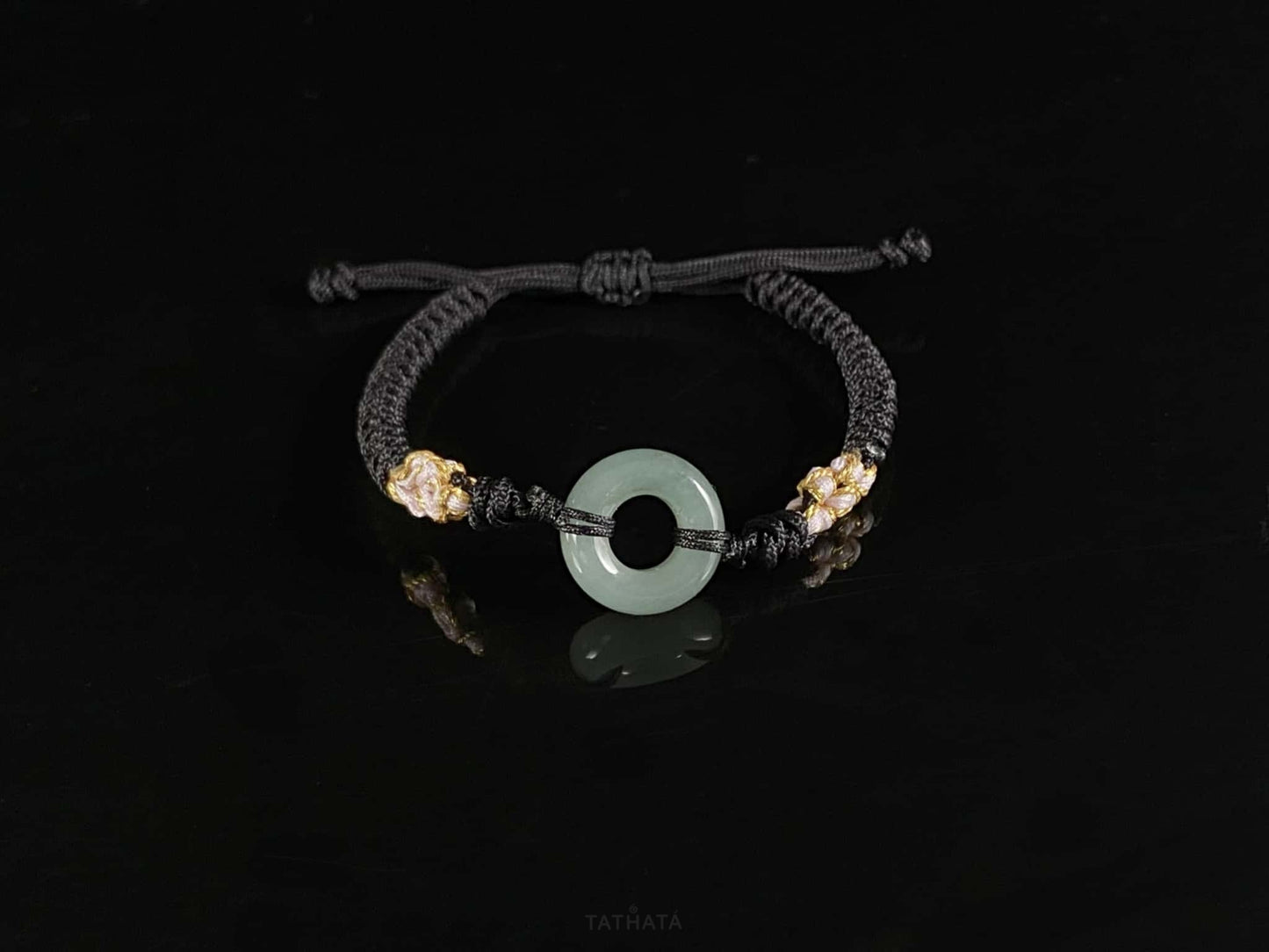 Pale Clear Peace Buckle · Nature Burmese Jadeite Bracelet